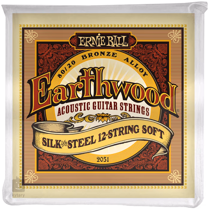 Ernie Ball 2051 Earthwood Silk & Steel 12-String Soft - Saiten für zwölfsaitige Gitarre