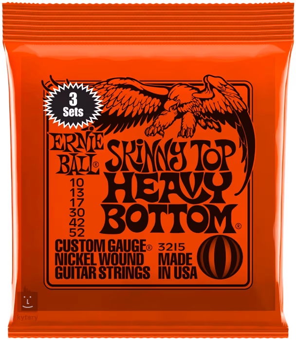 Ernie Ball 3215 Nickel Wound Skinny Top Heavy Bottom 3 Pack - Saiten für E-Gitarre