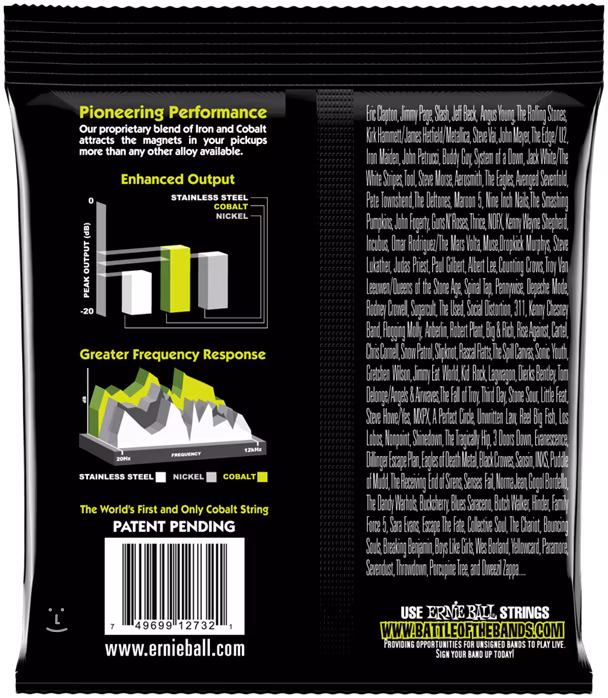 Ernie Ball 2732 Regular Slinky Cobalt Electric Bass 50-105 - Basssaiten