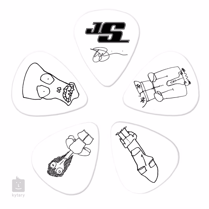 D'Addario Joe Satriani Guitar Picks White Heavy - Signature-Plektren