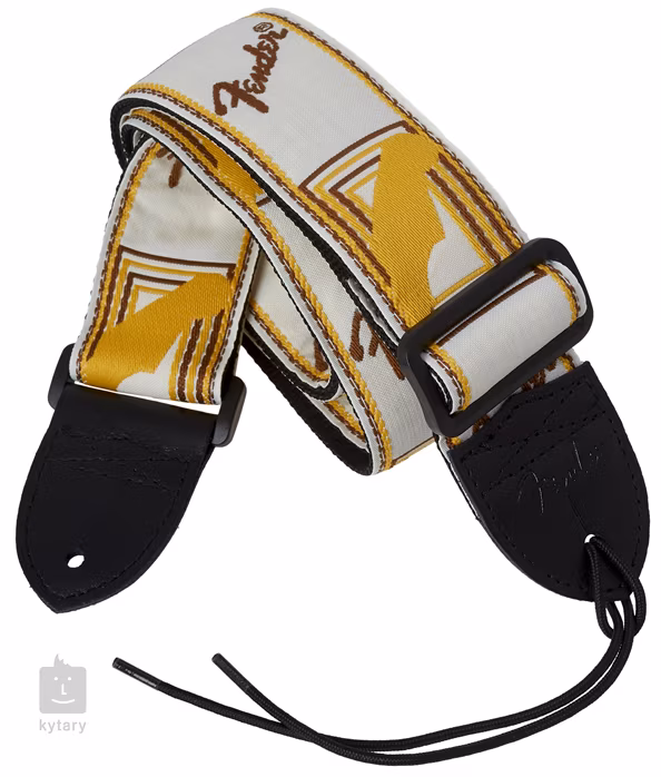 Fender Monogramm Strap White-Yellow-Brown - Gitarrengurt