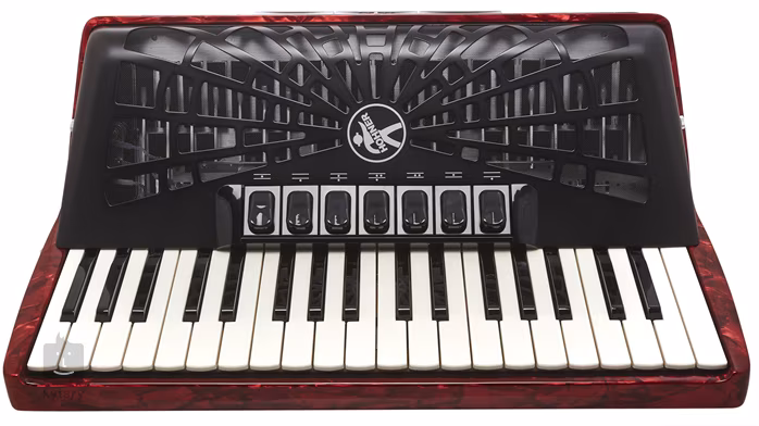 Hohner Bravo III 80 Red Silent Key - Tastenakkordeon