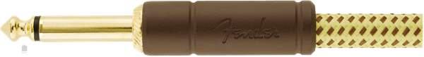 Fender Deluxe Series 15' Instrument Cable Tweed Angled - Instrumentenkabel