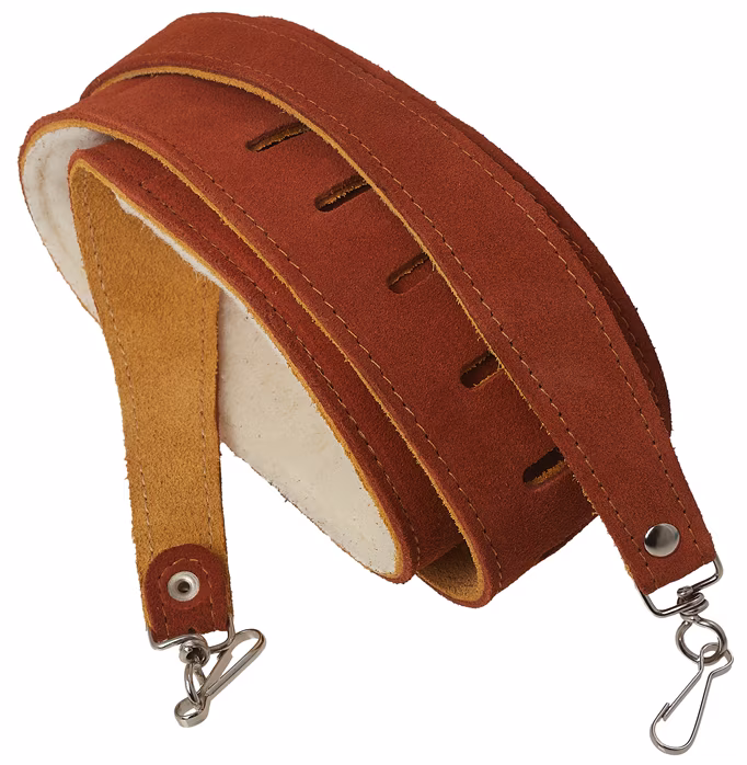 Perri's Leathers 6696 Banjo Strap Premium Suede Brown - Banjo-Gurt
