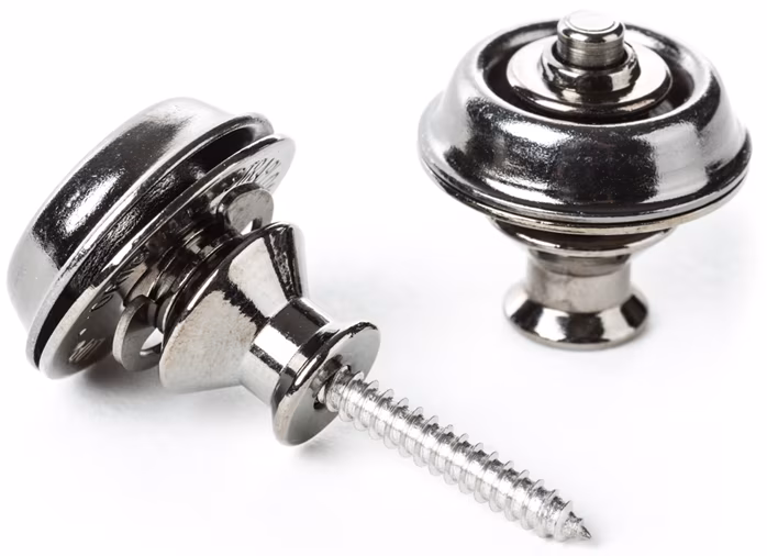 Dunlop Straplok Dual Design Black Chrome - Security Locks für Gurt