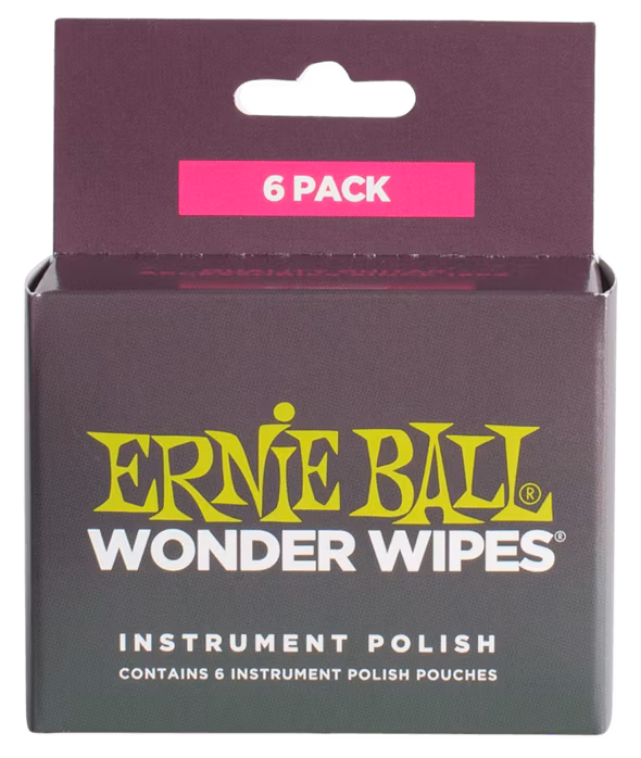 Ernie Ball Wonder Wipes Instrument Polish 6-Pack - Pflegemittel für Gitarre