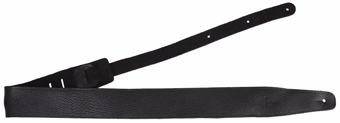 Perri's Leathers 7171 Saddle Leather Guitar Strap Black - Gitarrengurt