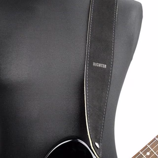 Richter Raw II Suede Black/Beige - Gitarrengurt