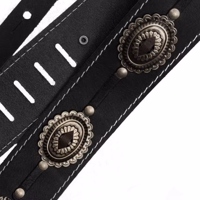 Richter Motörhead Concho Strap Black/Old Silver - Gitarrengurt