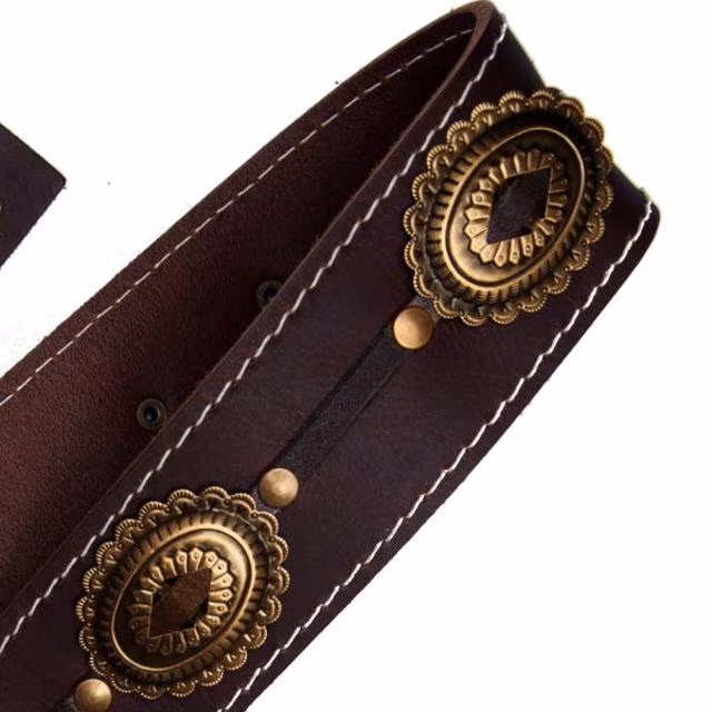 Richter Motörhead Concho Strap Brown/Old Brass - Gitarrengurt