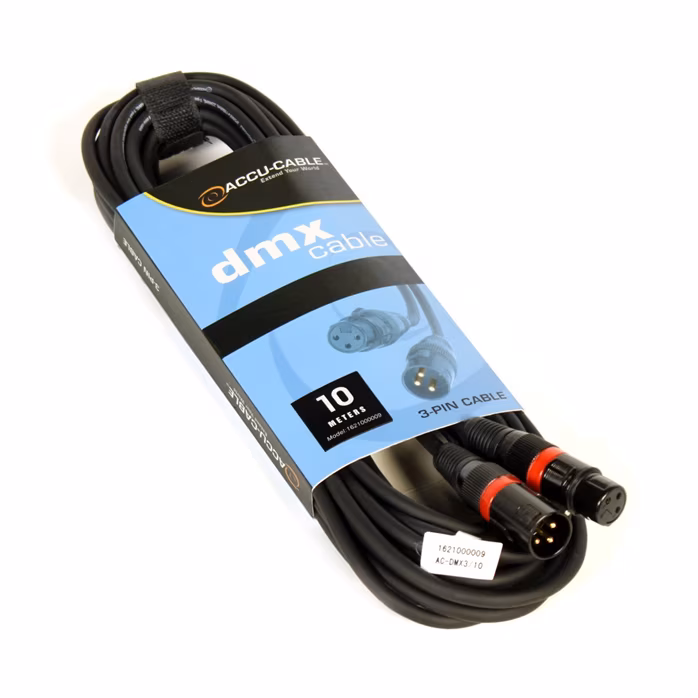 ADJ AC-DMX3/10 3 p. XLRm/3 p. XLRf 10m DMX - DMX Kabel