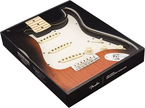 Fender Pre-Wired Pickguard, Strat SSS TX MEX WBW - Tonabnehmer-Set für E-Gitarre