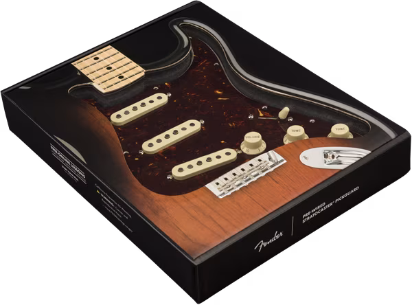 Fender Pre-Wired Pickguard, Strat SSS TX MEX SHELL - Tonabnehmer-Set für E-Gitarre