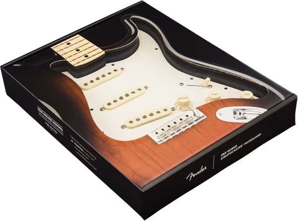 Fender Pre-Wired Pickguard, Strat SSS 57/62 WBW - Tonabnehmer-Set für E-Gitarre