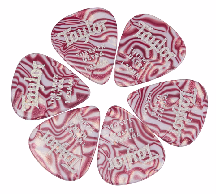 Taylor Premium Darktone Thermex Ultra Picks 351 Ruby Swirl 1.25 - Plektren