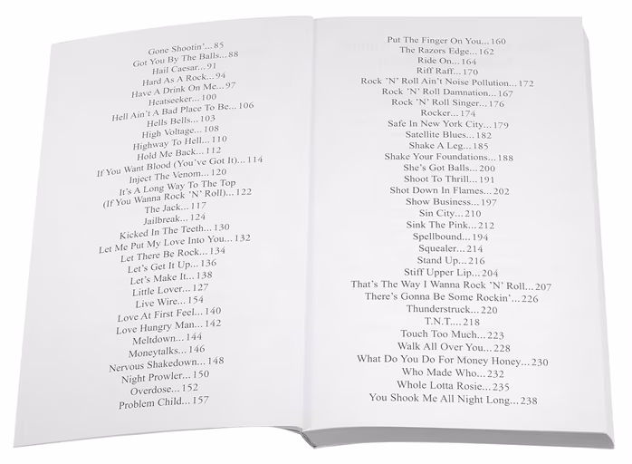 MS The Little Black Songbook: AC/DC - Songbuch