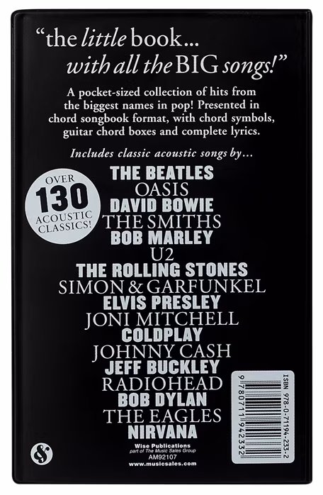 MS The Little Black Songbook: Acoustic Hits - Songbuch