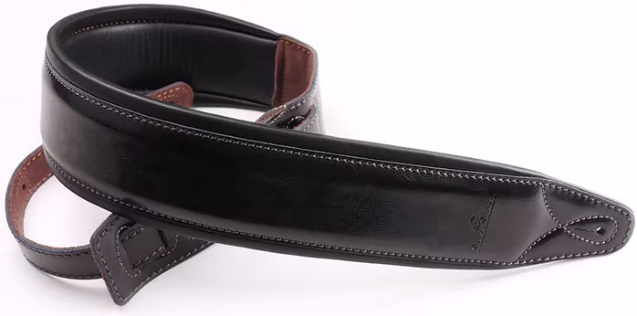 Soundsation Padded Leather Strap Black - Gitarrengurt