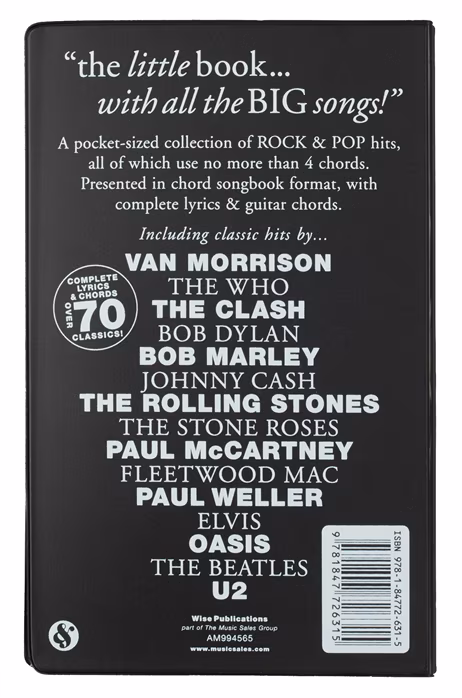 MS The Little Black Book of 4-Chord Songs - Songbuch