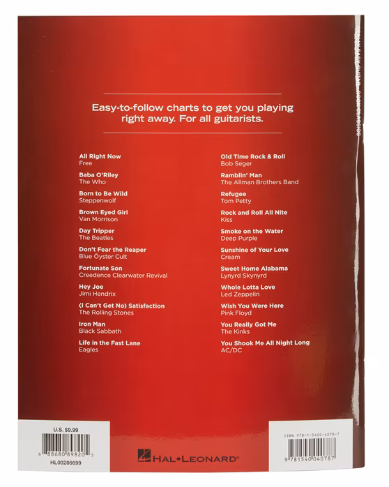 MS Rock Classics - Really Easy Guitar Series - Gitarrennoten
