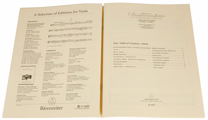 MS Viola Recital Album, svazek 2 - Bratsche-Noten