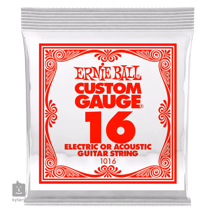 Ernie Ball 1018 Plain Steel Single .016 - Saite für E-Gitarre/akustische Gitarre