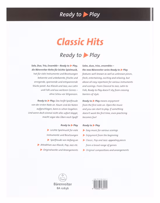 MS Classic Hits for two Clarinets - Klarinetten-Schule für Anfänger