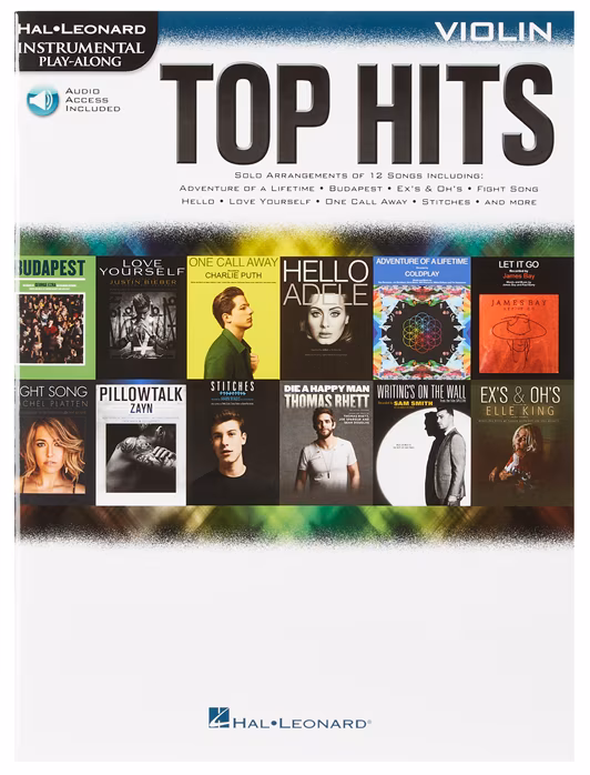 MS Hal Leonard Instrumental Play-Along: Top Hits - Violin - Noten für Violine