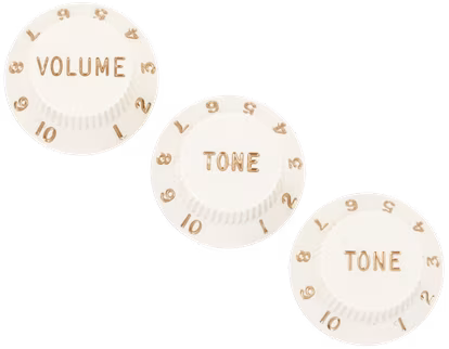 Fender Stratocaster Knobs, Parchment - Volume knob