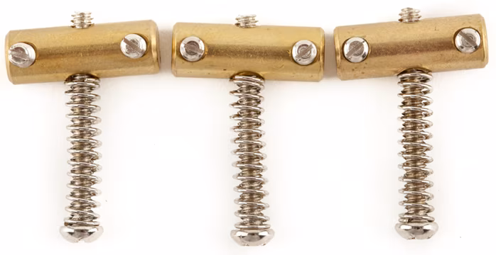 Fender American Vintage Telecaster Compensated Bridge Saddles, Brass - Gitarren-Hardware