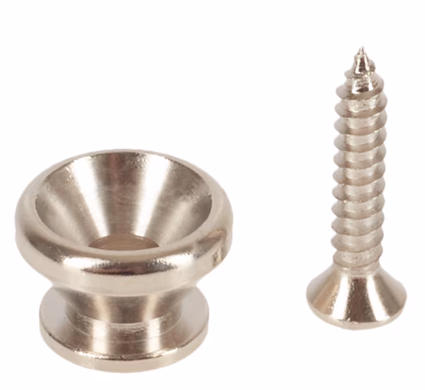 Taylor Strap Button & Screw, Nickel - Schraube für Gurt