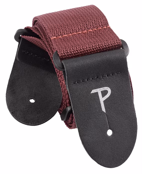 Perri's Leathers Poly Pro Extra Long Burgundy - Gitarrengurt
