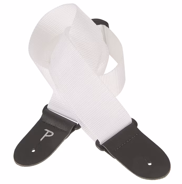Perri's Leathers Poly Pro Extra Long White - Gitarrengurt