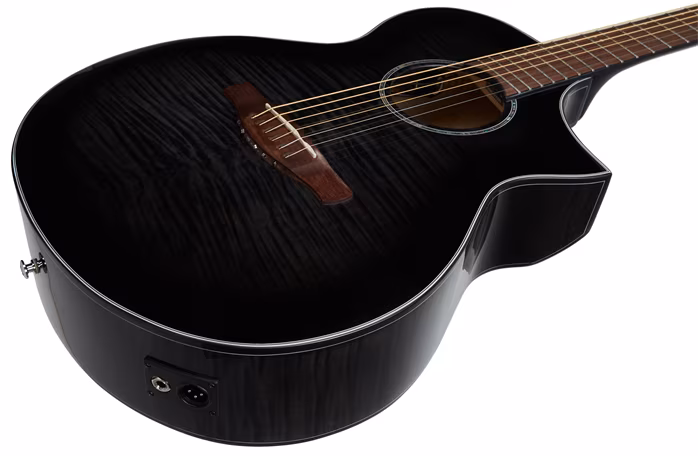 Ibanez AEWC400 Transparent Black Sunburst - Elektroakustische Gitarre