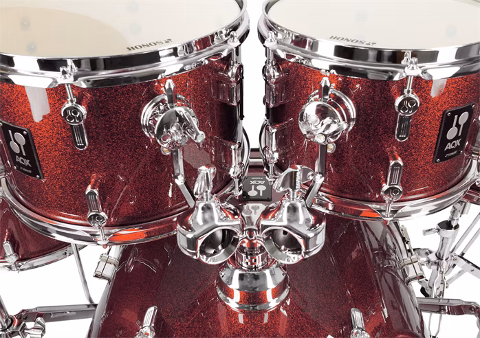 Sonor AQX Studio Set Red Moon Sparkle - Schlagzeug mit Becken
