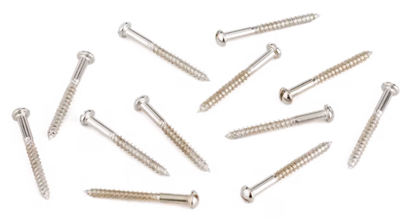 Fender Pure Vintage Slotted Telecaster® Neck Pickup Mounting Screws, Nickel (12) - Gitarren-Hardware