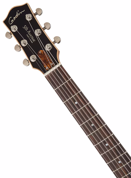 Godin 5th Avenue LH Cognac Burst Kingpin P90 - Linkshänder semiakustische Gitarre