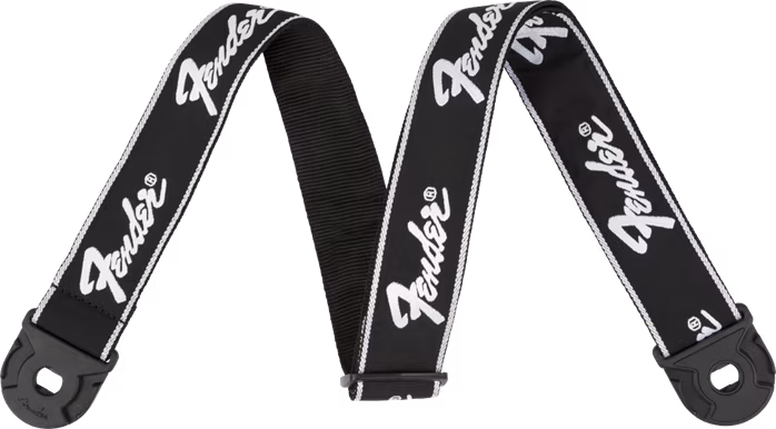 Fender Quick Grip Locking Strap Running Logo - Gitarrengurt