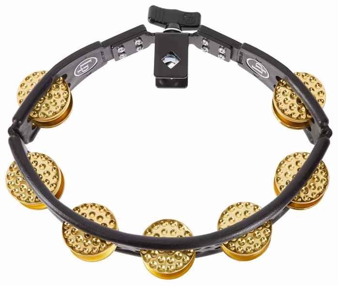 Latin Percussion Cyclops Tambourine Dimpled Brass Jingle - Tamburin