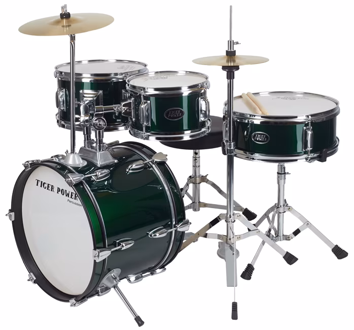 Tiger Power TCCJR40 Dark Green - Schlagzeug für Kinder