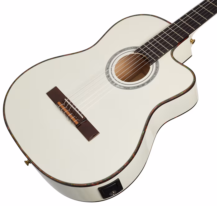 Ortega RCE145WH - Klassische elektroakustische Gitarre