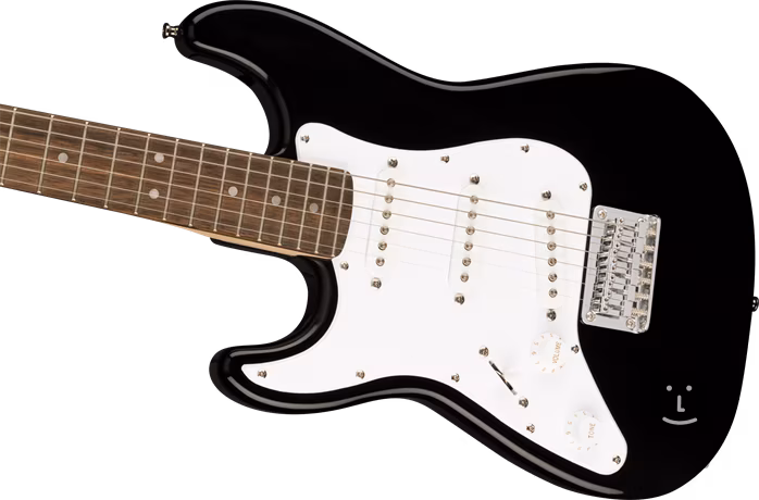 Fender Squier Mini Stratocaster LH LR LBK - Linkshänder E-Gitarre für Kinder