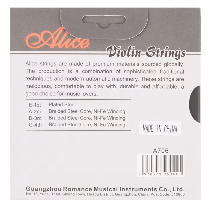 Alice A706 Advanced Violin String Set - Geigensaiten