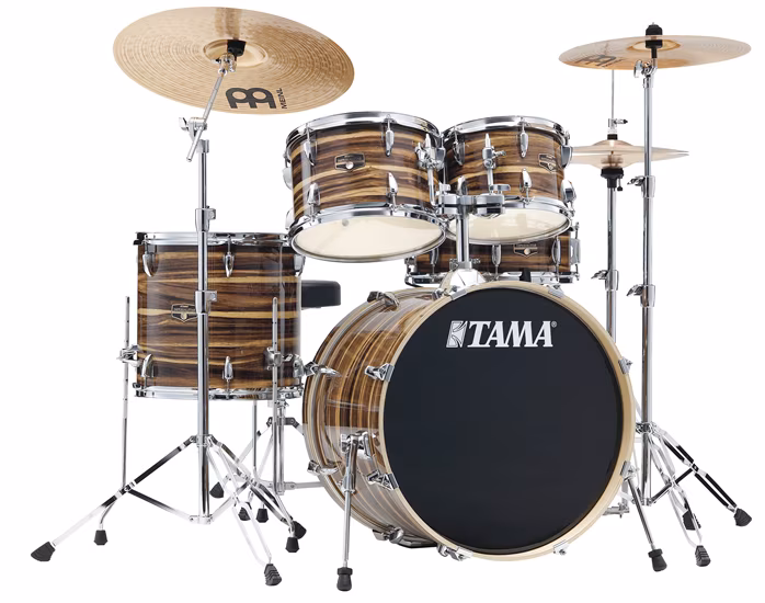 Tama Imperialstar Coffee Teak Wrap Studio Set - Schlagzeug mit Becken