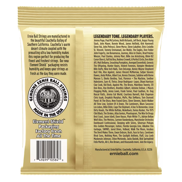 Ernie Ball 2005 Earthwood 80/20 Bronze Strings Custom Medium - Stahlseiten für akustische Gitarre