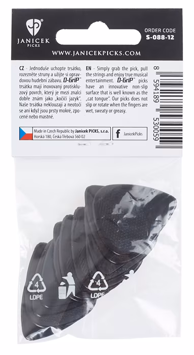 D-GriP Standard 0.88 12 pack - Plektren