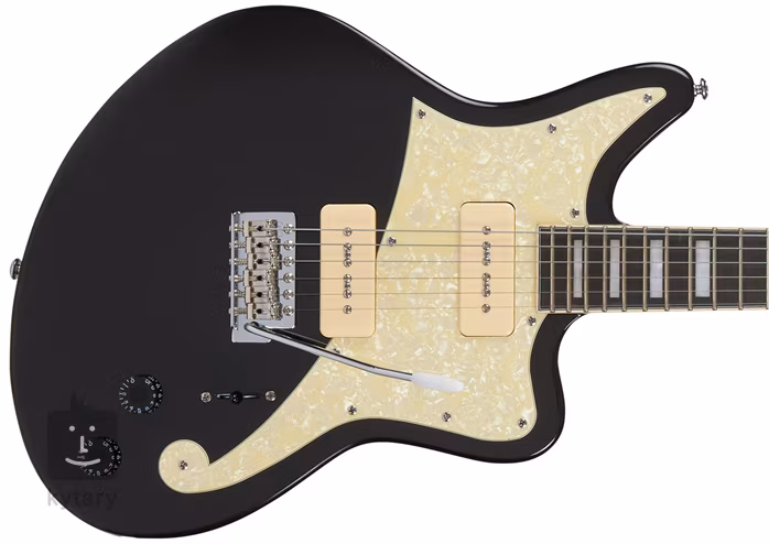D'Angelico Offset Solid Body Black Flake - E-Gitarre