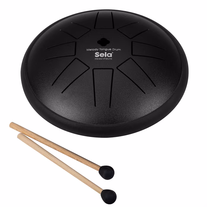 Sela 6" Melody Tongue Drum Black - Tonque Drum