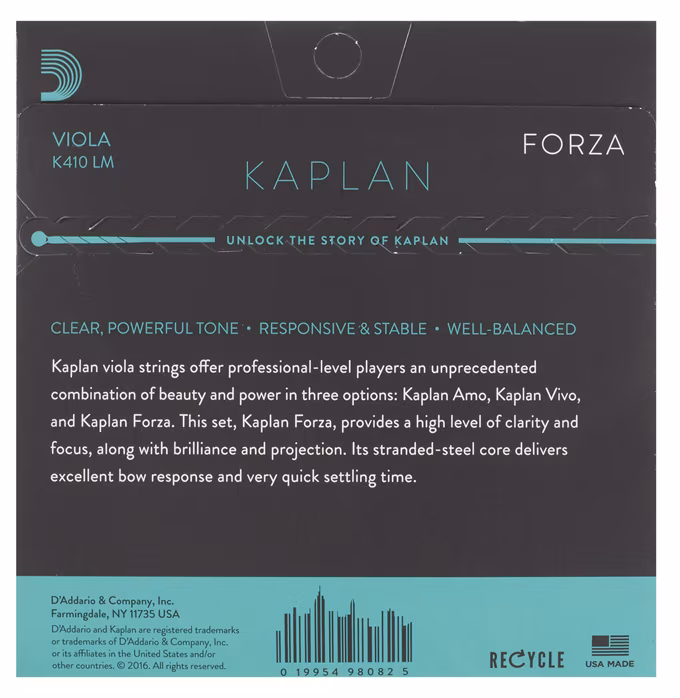 D'Addario Kaplan Forza vla 4/4 M - Bratsche-Saiten