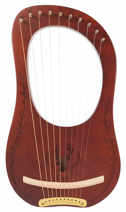 Cega Lyre Harp 10 Strings Coffee - Lyra